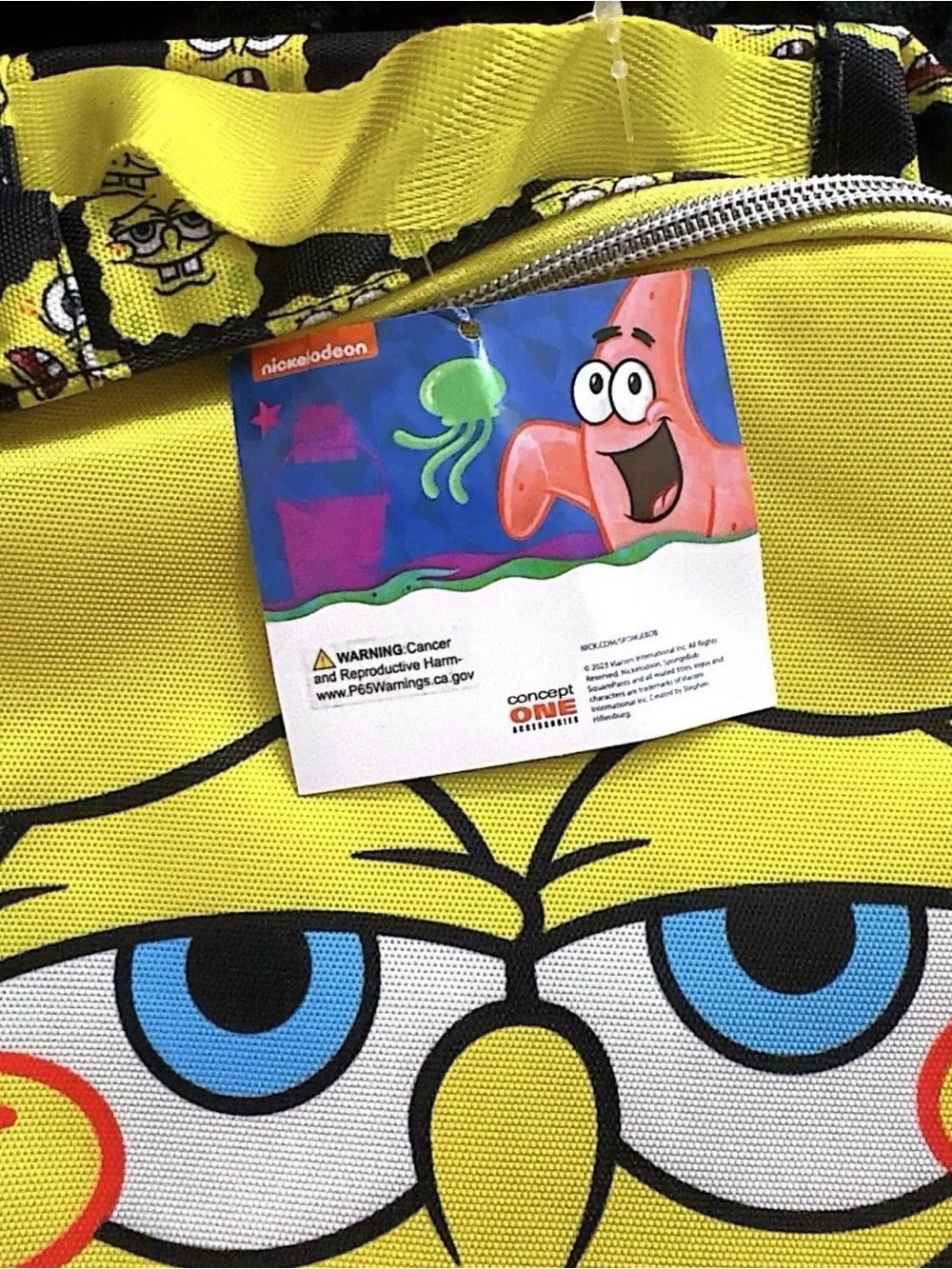 Nickelodeon SpongeBob Yellow and Black Kids Backpack